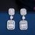 Square shaped drop earrings