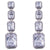 Square drop cubic zirconia earrings